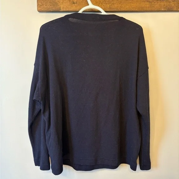 Uniqlo Navy Blue Cowl Neck Sweater size L - Picture 5 of 10